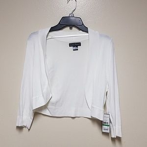 White cropped cardigan